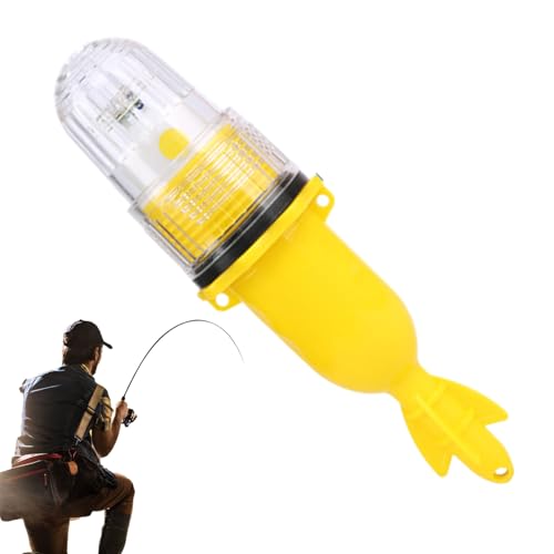 Safety Beacon Light - LED Marine Signal Flasher, Submersible Lamp | Bait Lamp Attractants Glow Stick Replacement, Weatherproof Night Marker Buoy, Bright Strobe Device for Boating, Fishing, D