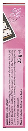 Dr. Oetker Zuckerschrift Schwarz, 8 x 25 g Tube, schwarze Schrift aus Zucker-Dekor-Creme, zum Dekorieren und Beschriften von Torten, Kuchen & Cupcakes, individuelle Kuchendeko