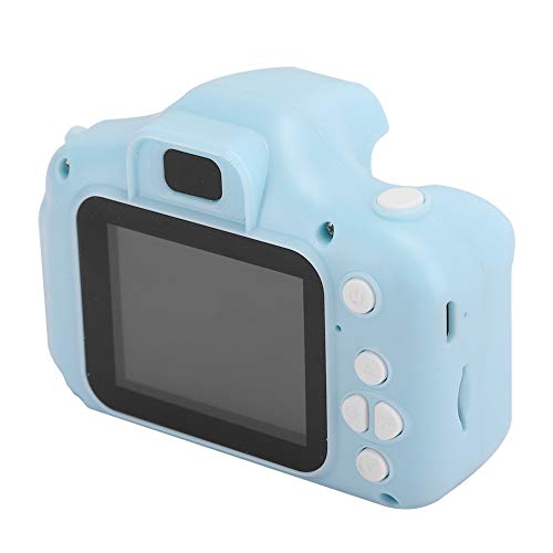 Annjom Fotocamera Fotografica, Fotocamera Sportiva, Giocattolo Fotocamera, Cartone Animato con Cordino, Fotocamera, Piccola USB per Bambini di Tutte Le età,(Blue-General Purpose)