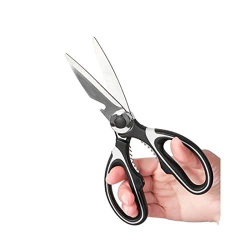 Sichere Kochschere, Haushaltsschere, geeignet für Küche, Haushalt und Handarbeit, Farbe: Schwarz, Edelstahl