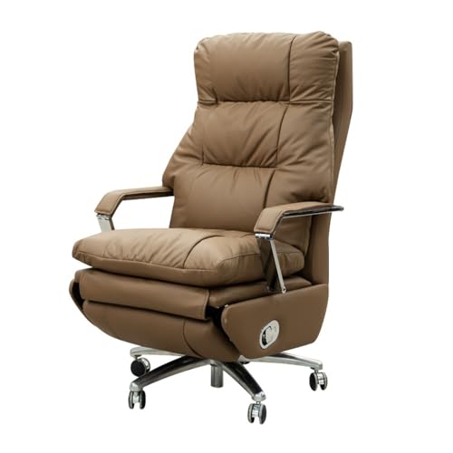 Lizhuzhuzs28 Silla Escritorio Silla de Oficina eléctrica multifunción ergonómica reclinable de Cuero con Masaje Silla de Oficina