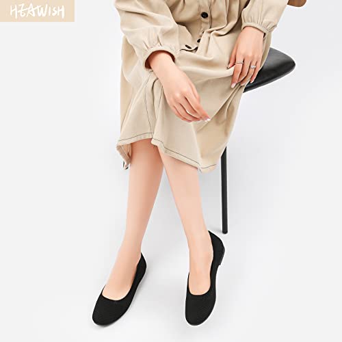 HEAWISH Comfortable Round Toe Flats Shoes Women, Slip On Ballet Flats for Women, Casual Women's Flats for Walking2