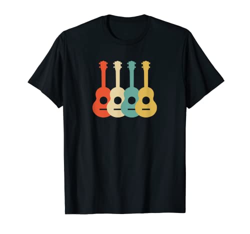 Ukulele Vintage Retro Art Ukulele Uke Music T Shirt Gift