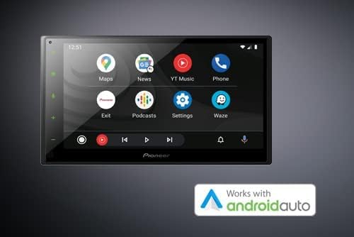 Pioneer DMH-A4450BT displaying Android Auto interface