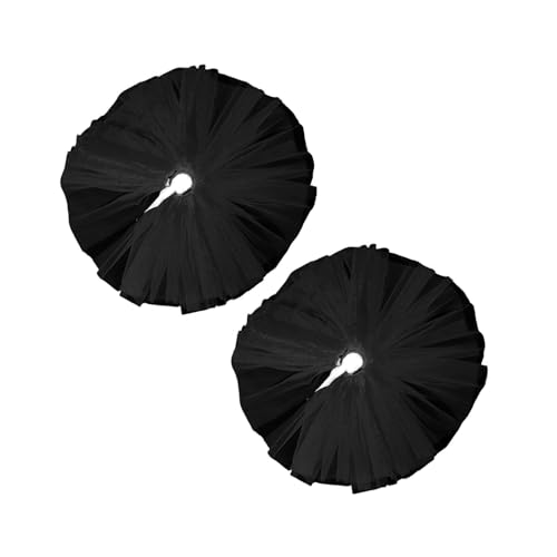 GKYQVE Tabla de hombro blanca con charretera de alas para festival de música, boda, disfraz de hada, charretera de tul, Negro, Talla única