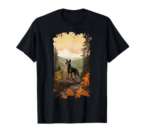 Manchester Terrier Mountain Paw Design Dog Mom Dad T-Shirt