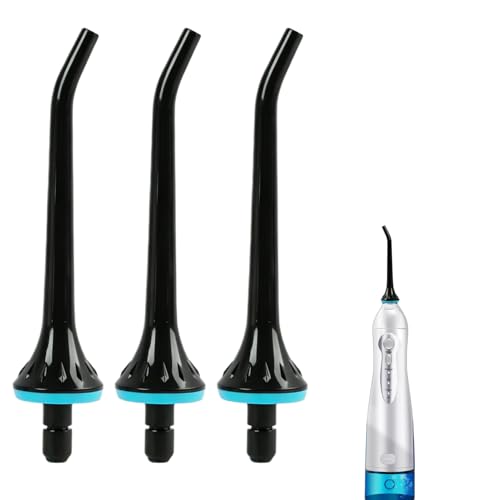 Lot de 3 Embouts de Rechange pour Hydropulseur Buccal, Buse à Jet Noir ABS Qualité Supérieure, Compatibilité Universelle Santé Dentaire