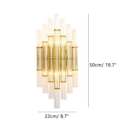 Aplique de pared de cristal moderno E14 2 luces para salón 7