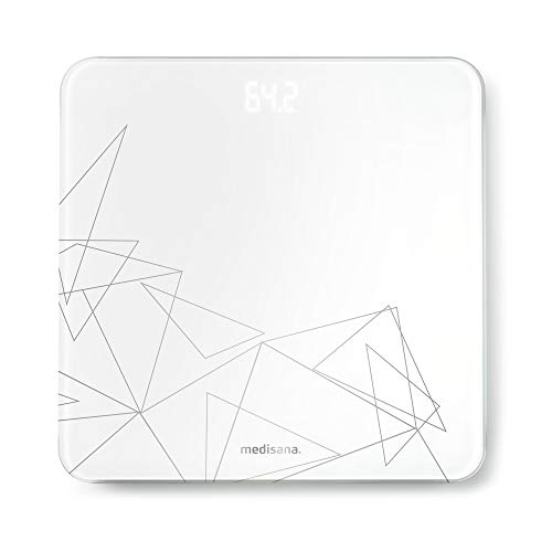 Medisana PS 437 digitale Personenwaage bis 180 kg, Badezimmerwaage aus Glas, unsichtbarem LED-Display, Motivwaage, "Step-On"-Einschaltung, Silver Lining Medisana PS 437 digitale Personenwaage bis 180 kg, Badezimmerwaage aus Glas, unsichtbarem LED-Display, Motivwaage, "Step-On"-Einschaltung, Silver Lining