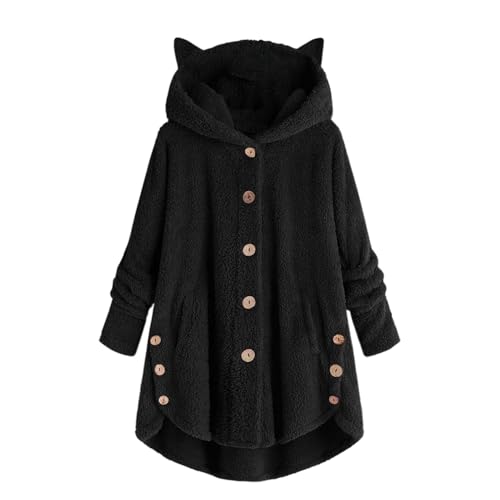 Sweat-shirt à capuche en chaud veste de détente floue femme