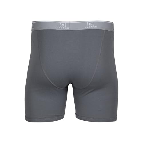 George Men's Moisture Wicking Regular Leg Boxer Briefs, 6-Pack4