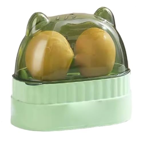 Helilyco Mini Electric Egg Cooker - 2-Egg Capacity with Auto Shut-Off for Convenient Hard-Boiled Eggs, White Green