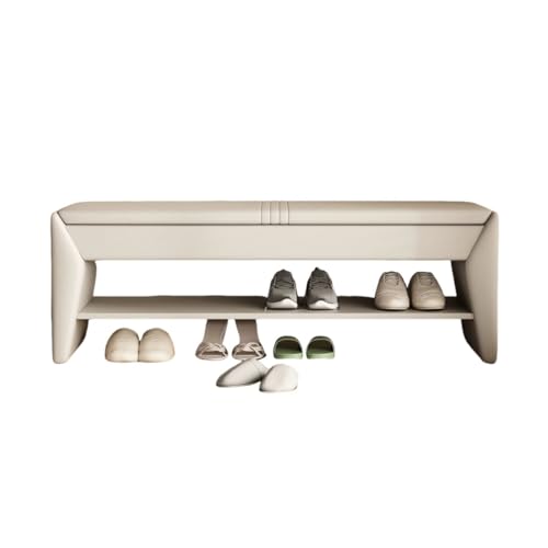 Zapatero de Entrada, Banco de Zapatos de Madera con Almacenamiento con Tapa abatible, for Pasillo, Sala de Estar, Pasillo, Dormitorio y Porche(Beige,100cm/39.37in)
