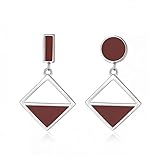 Pendientes de caída de Esmalte Rojo Irregular Colgante de Encanto Dulce para Mujeres Joyas Finas