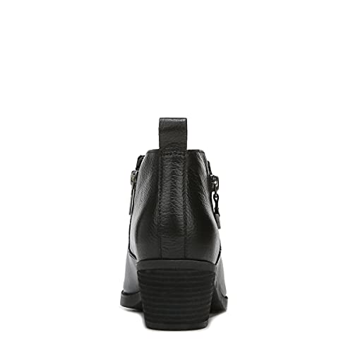 Vionic Cecily Women's Ankle Heeled Boot Black Wp Tmbl Lthr - 8 Medium #TOP6