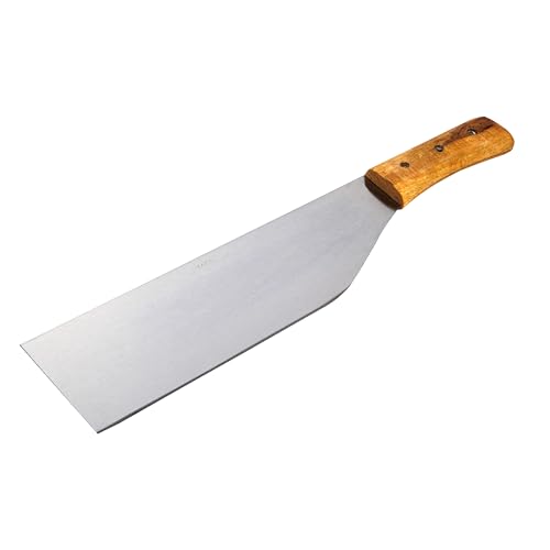 Image of AGRICO Plastic Tata Gts011 Sugarcane Peeling Knife Sturdy Blade Planer Knife Useful Pineapple Sugarcane Peeling Knives with Natural Non Slip Wooden Handle, Pack of 1