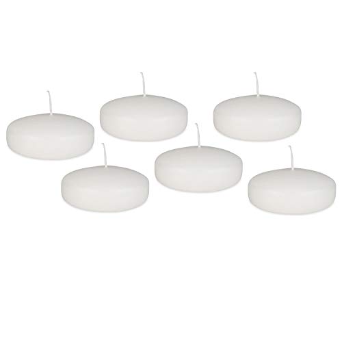 Royal Imports Floating Candles Disc for Wedding, Birthday, Holiday, Home Decor, 3 Inch, White Wax, Set of 72