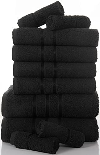 10-Piece Towels Bale Set for Bathroom, Ultra Soft Premium Quality Water Absorbent Towel Gift Sets, 100% Combed Cotton, 4x Face 4x Hand 2x Bath Towels (Aubergine)