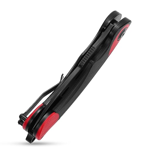 Sitivien ST157 Pocket Folding Knife,Sandvik 14C28N Steel Blade with G10 Handle,Chinese Zodiac Series EDC Tool Knifes for Outdoor Camping Hiking Survival Fishing(Red) … … …