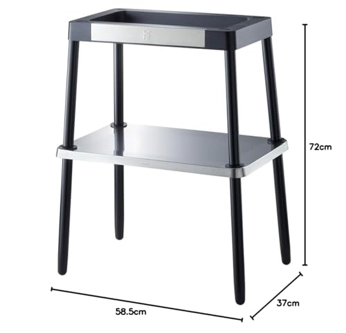 WMF Standfuß, Grill Tisch, Zubehör für alle Grills der WMF Master Grill, Tischgrill Standfuß, 72 cm hoch, cromargan matt/silber