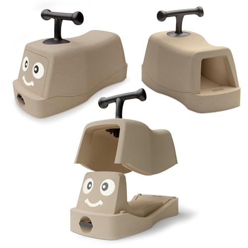 noya | Rutschauto & Lauflernwagen 4-in-1 mit geräuschlosen Rädern | Babyroller und Babyrutscher mit Walker-Modus – Beige