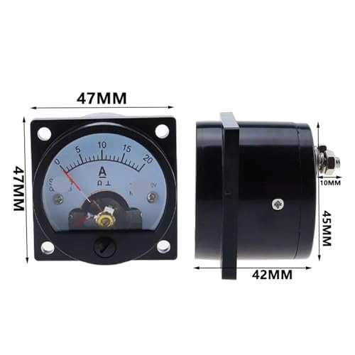 Ampèremètre de précision SO-45 aiguille fluide DC 30A 75mV boîtier compact 47mm - 3