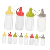 GLEAVI 16piezas Mini Botellas Exprimibles Para Salsa Portátiles y Para Barbacoas y Picnics