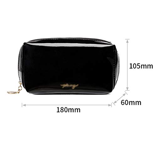 Preisvergleich Produktbild TYSYA GYCOZ Haushaltskosmetiktasche Tragbar Mit Multifunktionsaufbewahrungstasche Großraumwaschbeutel PU-Material Wasserdicht Und Staubdicht Metallreißverschluss Weiß Rosa Schwarz Kosmetiktasche