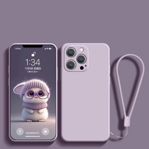 Coque iPhone 12 mignonne violette pour garder les mains libres en voyage