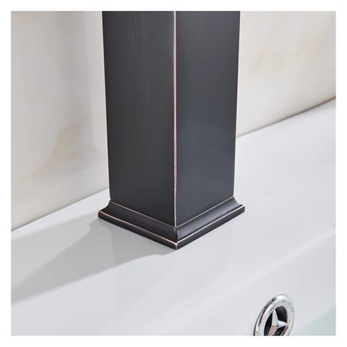 Grifo de baño de latón sin plomo monomando con acabado premium negro mate 5