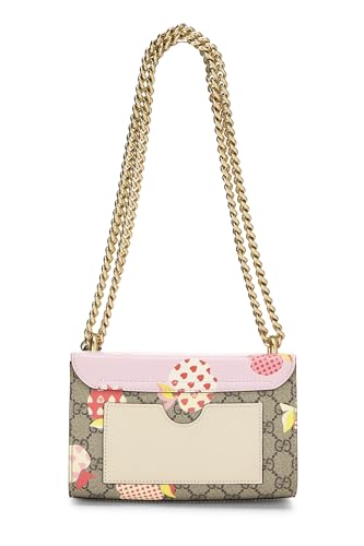 Pre-Loved Original GG Supreme Canvas 'Les Pommes' Padlock Shoulder Bag Small, Multi4