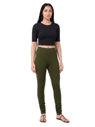 Image of Thrifty Thread Women's Cotton Full Length Leggings | Soft & Comfortable Leggings | High Waist | Regular Fit