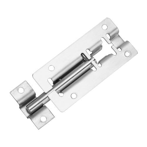 ZEONHAK 10 PCS 3 Inch Door Slide Latch Lock, Stainless Steel Sliding Door Latch with 60 Screws, Silver Door Internal Bolt Latch for Gate Door Yard Garden - Image 3