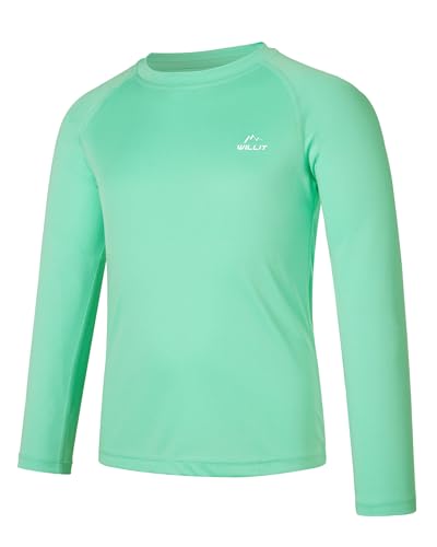 Willit Camisa masculina com proteção solar FPS 50+, manga comprida, Rash Guard, camiseta juvenil de