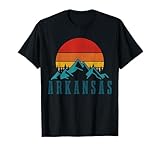 Arkansas Vintage Mountains Sunset Hiking Nature T-Shirt