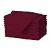 Gee Di Moda Cloth Napkins - 17 x 17 Inch Burgundy Solid Washable Polyester Dinner Napkins - Set of 12 Napkins with Hemmed Edges - Great for Weddings, Parties, Holiday Dinner & More