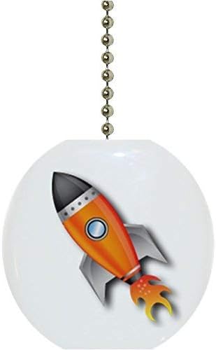 Carolina Hardware and Decor Tirador de ventilador de cerámica sólida de cohete espacial