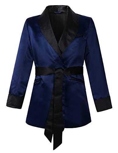 Mens Satin Smoking Jacket Fully Lined