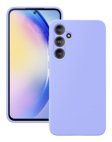 Foluu Silicone Case for Samsung Galaxy A55 5G, Liquid Gel Rubber Bumper Case with Soft Microfiber Lining Cushion Slim Hard Shell Shockproof Protective Cover for Samsung Galaxy A55 5G 2024 (Purple) - image 9