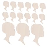 SAFIGLE 12 Pezzi Ritagli in Legno Volto Donna Africana Stabile e Resistente per Artigianato DIY Decorazioni Parete e Porta