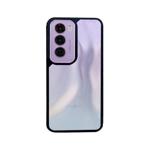 Image of AIBEX Crystal Clear Back Case Compatible with Oppo Reno 12 Pro 5G Back Cover Case | 360 Degree Protection | Shock Proof Design | Transparent Back Cover (PC & TPU, Black)