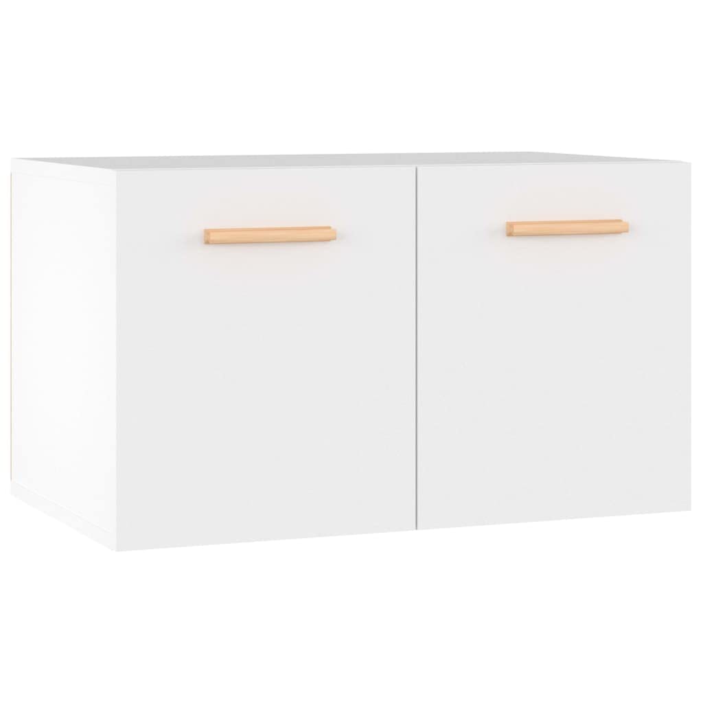 vidaXL Armario de Pared Estante Flotante Almacenaje Salón Sala de Estar Hogar Muebles Decoración Madera Contrachapada Blanco 60x36,5x35 cm