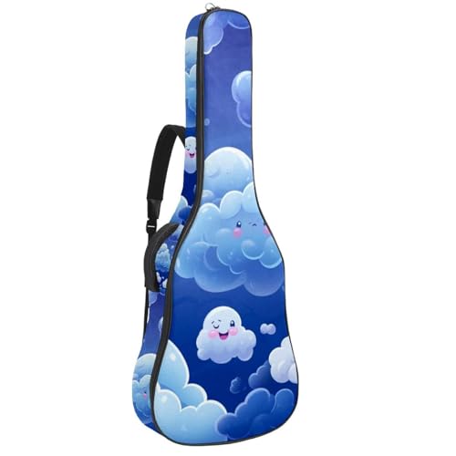 Sac de guitare acoustique étanche 40-41 pouces avec poches à motif nuages