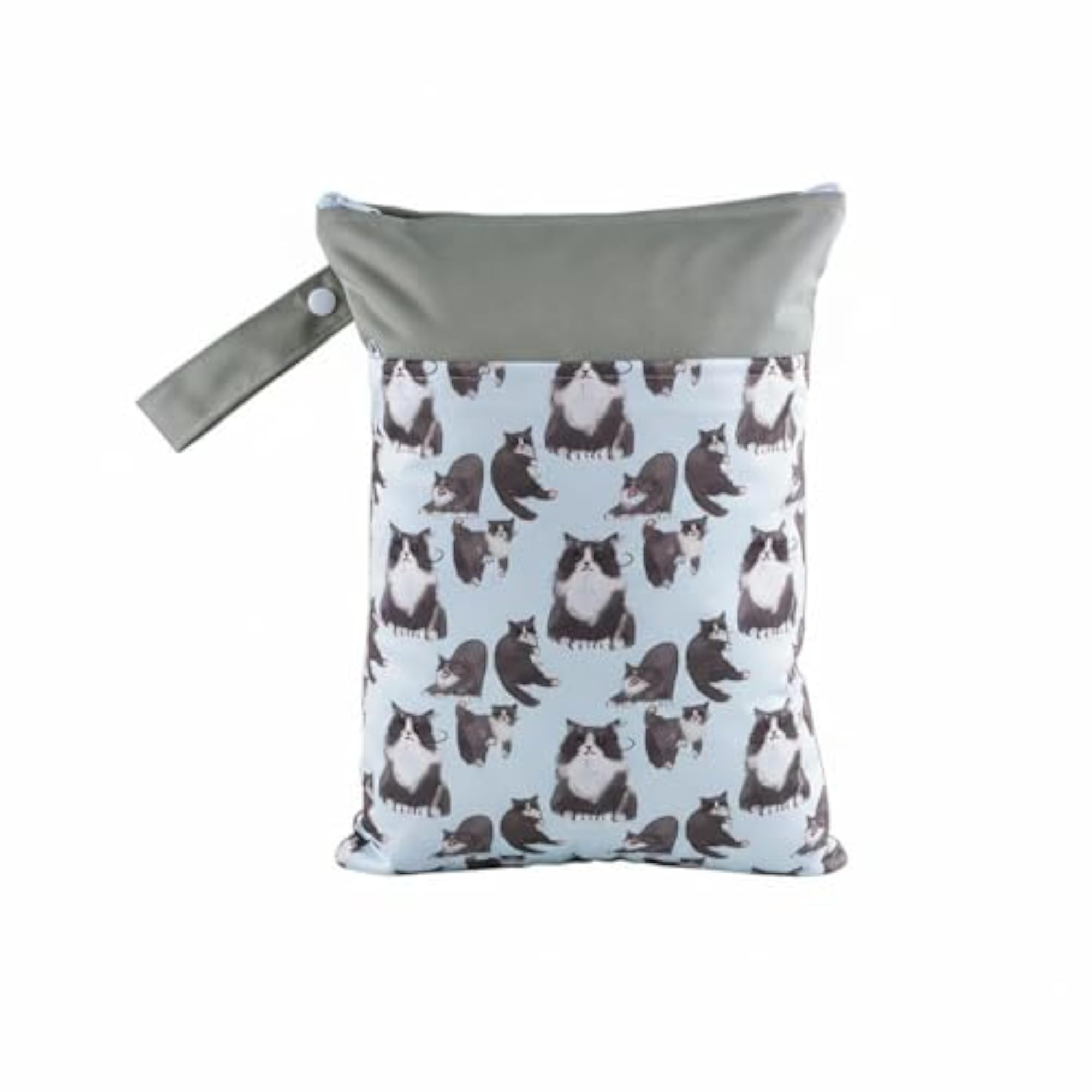 Reusable Wet Dry Bag, Leak-Resistant Diaper Pouch, Double Pocket