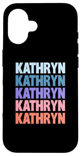 Coque pour iPhone 16 Funny Modern Repeated Text Design Kathryn