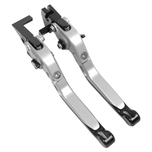 Für Triumph Trident 660 2020-2023 CNC Verstellbare Falten Ausziehbare Bremskupplungshebel Motorrad(Silver 1)
