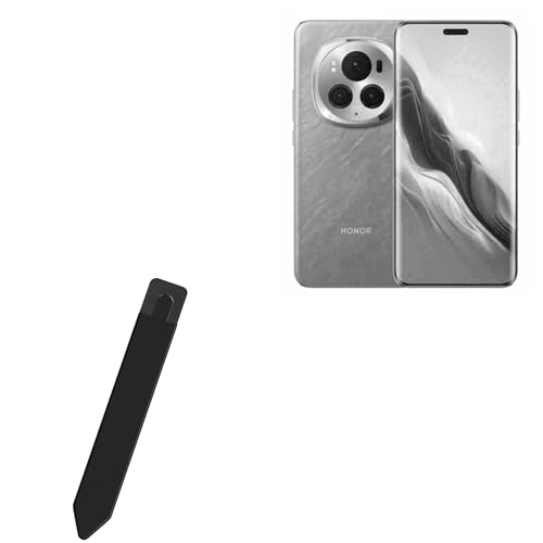 BoxWave Stylus Pouch Compatible with Honor Magic6 Pro - Stylus PortaPouch, Stylus Holder Carrier Portable Self-Adhesive - Jet Black