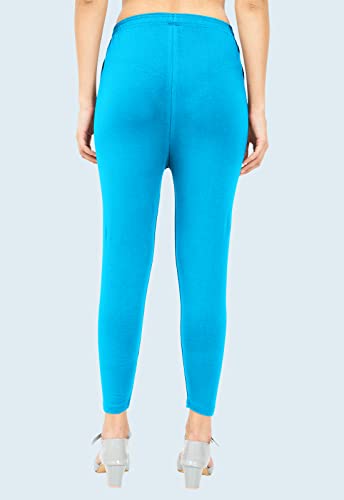 Image of POPOLO Women's Super Soft Ankle Length Cotton Lycra Solid Stretchable Legging
