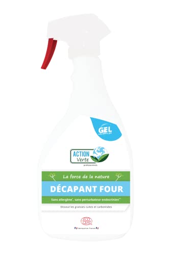 ACTION VERTE - Décapant four - Dissout les graisses cuite et carbonisées - Formule naturelle - Label Ecocert - Contact alimentaire - Format gel - 1L - Fabrication française Cover