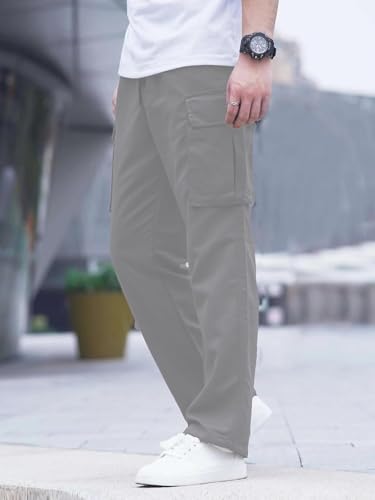Image of LookMark Men's Cargo Pants Stylish and Comfortable | Men's Cargo Pants with Multiple Pockets | Ideal for Casual Wear, Outdoor Activities, and Everyday Use